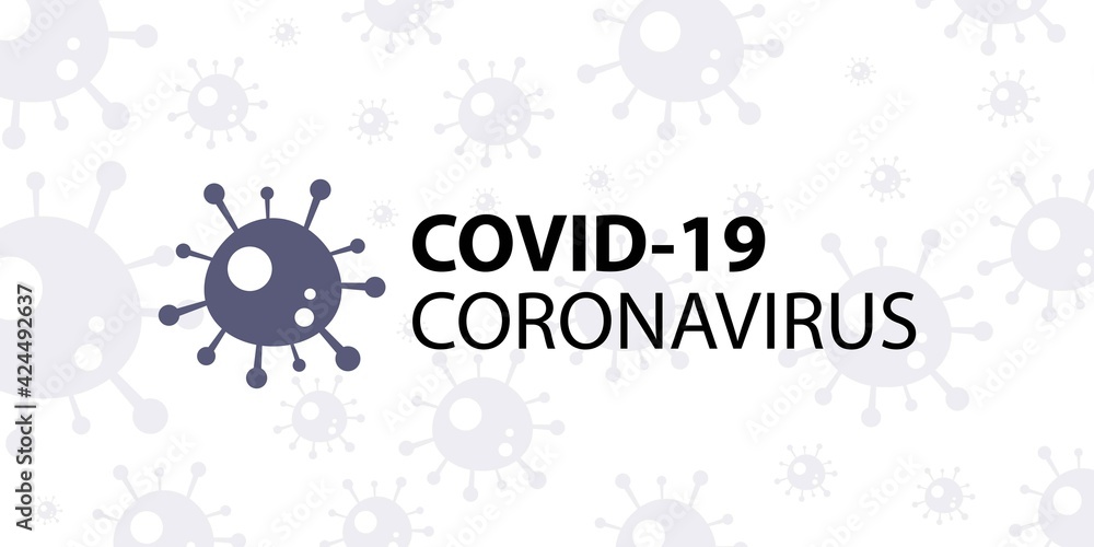 Corona virus -COVID-19 Banner Word with Icons ,Vector illustration.
