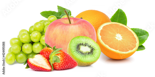 fruits isolated on white