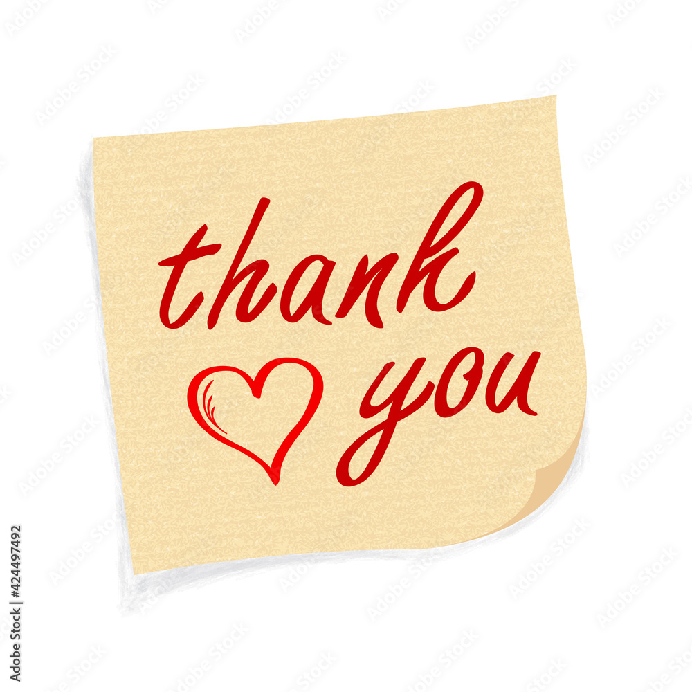 Thank You Card. Thanks Sticker. Vector Illustration Thank You Card. Thanks Sticker. Vector Illustration