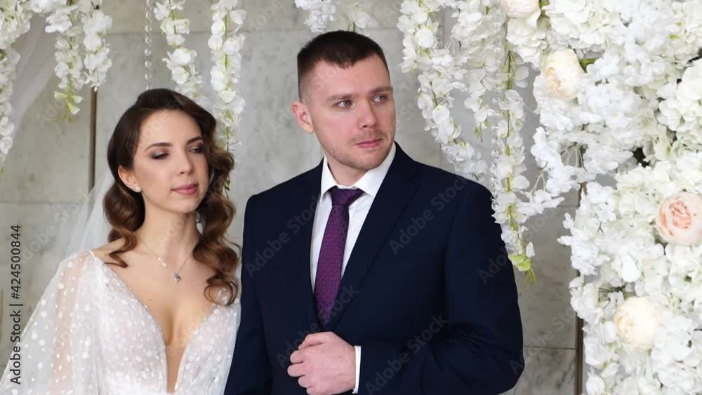 bride and weeping groom at official registration of marriage bride and weeping groom at official registration of marriage