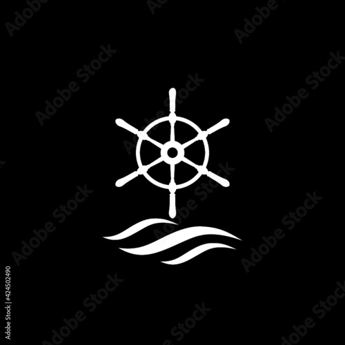 Wallpaper Mural Nautical logo isolated on dark background Torontodigital.ca