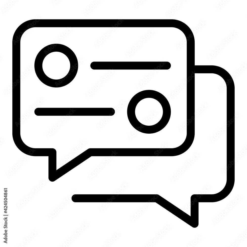 Online chat task schedule icon. Outline Online chat task schedule vector icon for web design isolated on white background Online chat task schedule icon. Outline Online chat task schedule vector icon for web design isolated on white background