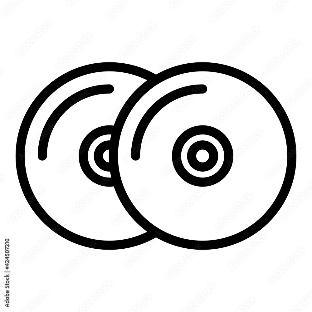 Cd backup icon. Outline Cd backup vector icon for web design isolated on white background Cd backup icon. Outline Cd backup vector icon for web design isolated on white background
