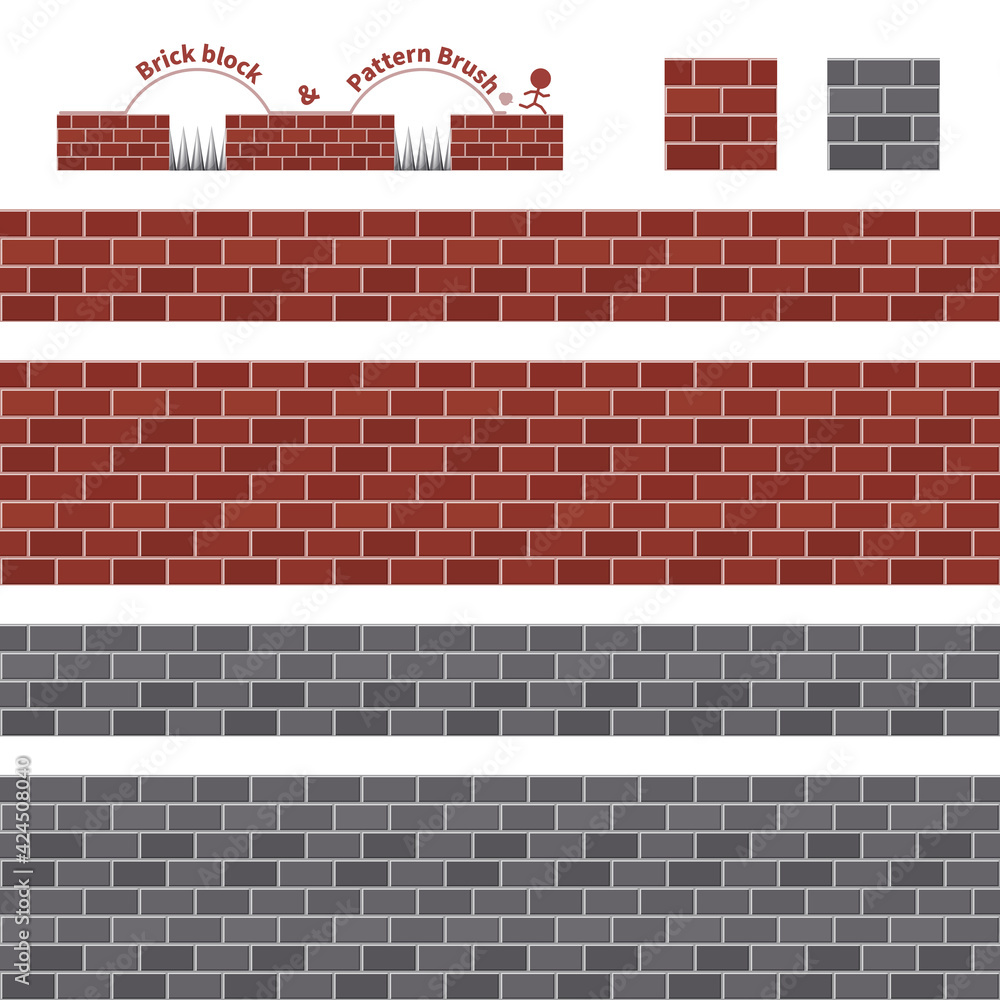 横スクロールゲームのレンガブロックとパターンブラシ イラスト素材 Stock Vector Adobe Stock 横スクロールゲームのレンガブロックとパターンブラシ イラスト素材 Stock Vector Adobe Stock