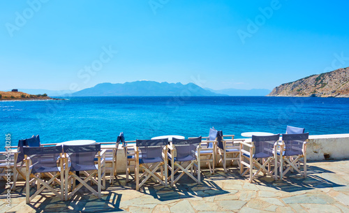 Open air cafe in Aegina Island © Roman Sigaev
