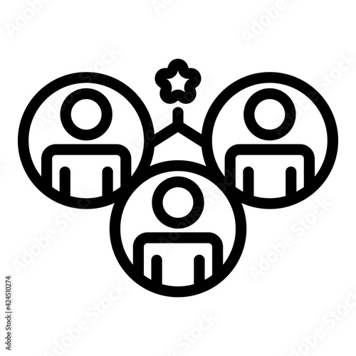 Help crew icon. Outline Help crew vector icon for web design isolated on white background