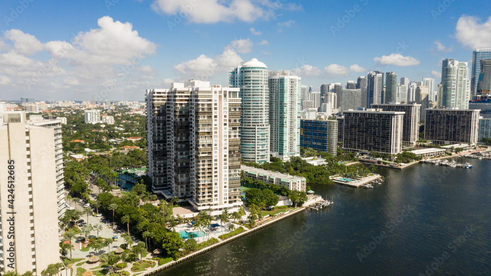 waterfront Brickell Avenue High-rises Miami Florida