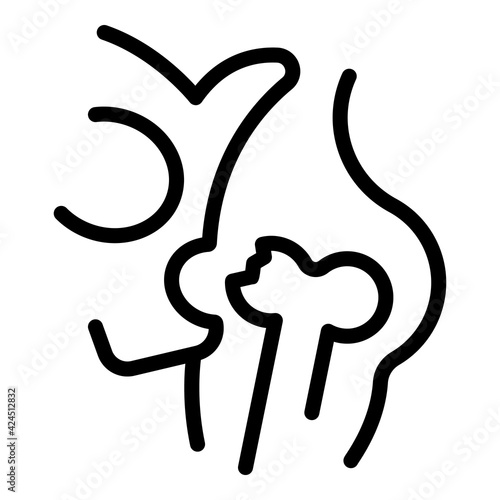 Lumbar injury icon. Outline Lumbar injury vector icon for web design isolated on white background