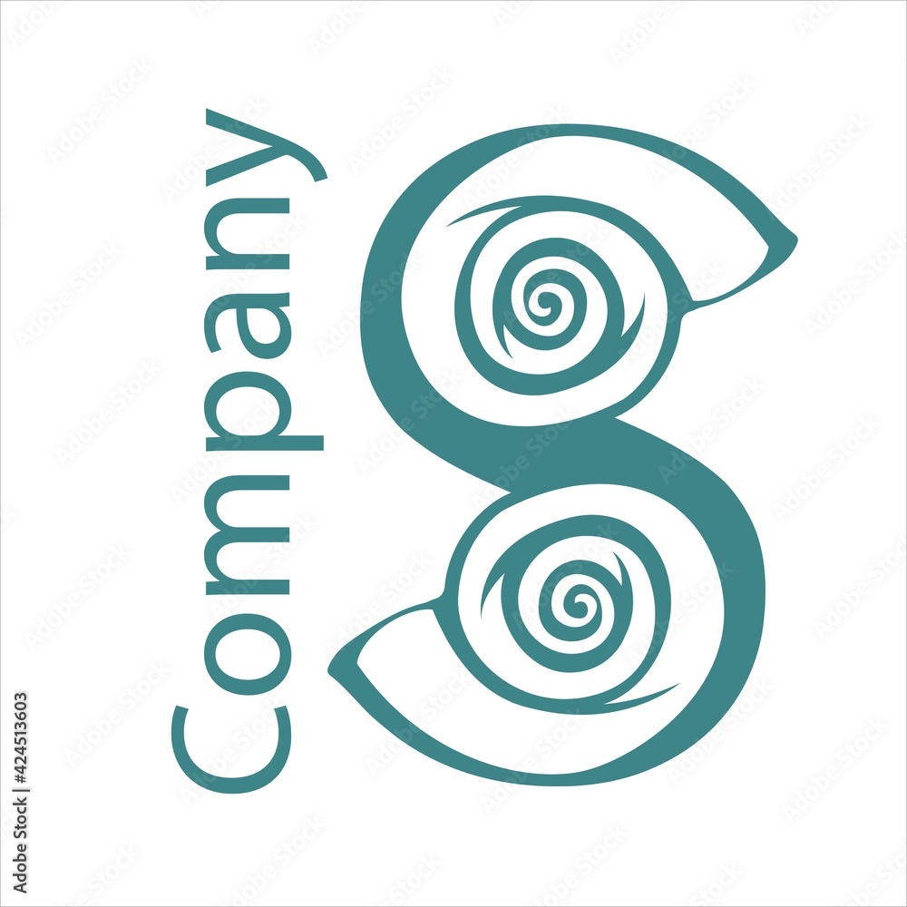 letter S with shells inside logo letter S with shells inside logo