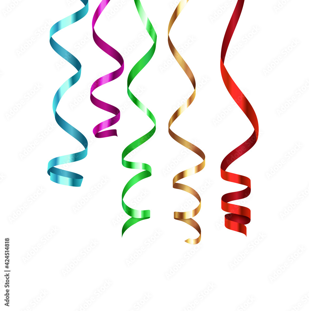 Curly Festive Ribbons Composition Curly Festive Ribbons Composition