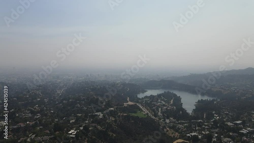lake Hollywood reservoir aerial hd
