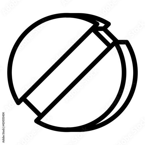 Cough lozenge icon. Outline cough lozenge vector icon for web design isolated on white background