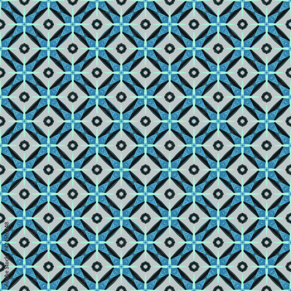 Fototapeta premium Color pattern texture. Colorful ornamental graphic design. Mosaic ornaments. Pattern template. Vector illustration.