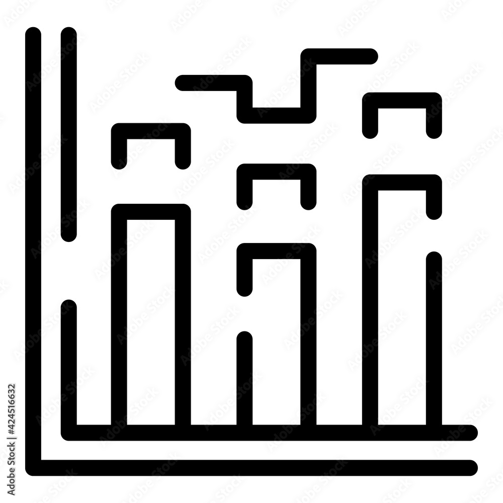 Business bar chart icon. Outline business bar chart vector icon for web design isolated on white background Business bar chart icon. Outline business bar chart vector icon for web design isolated on white background