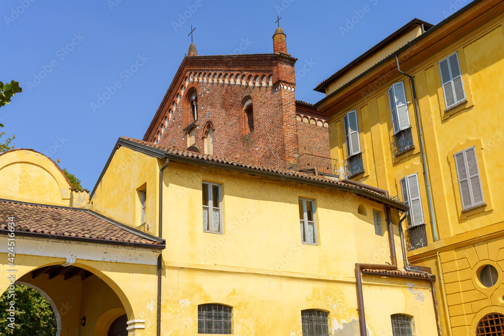 Medieval abbey of Morimondo, Milan, Italy