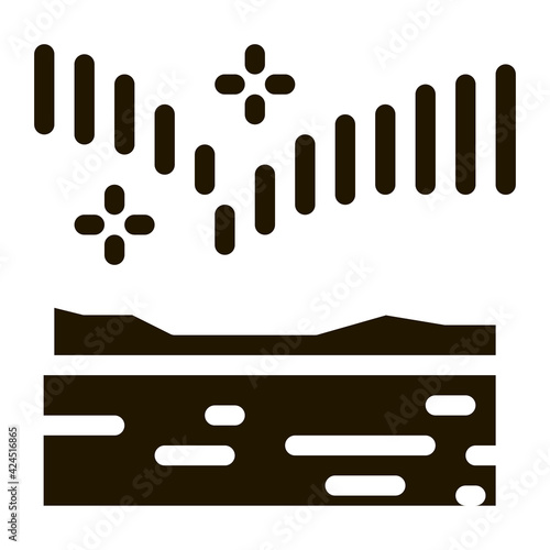nothern lights glyph icon vector. nothern lights sign. isolated symbol illustration