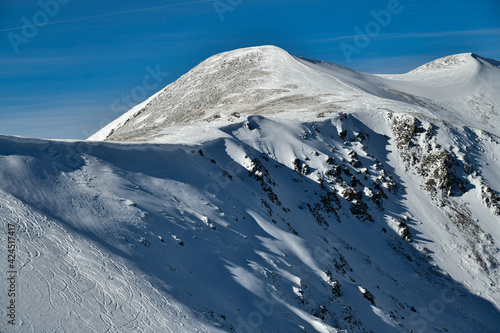 The top ridge of Emperial bowl area of Breckenridge ski resort. Extreme winter sports. Breckenridge, CO. photo