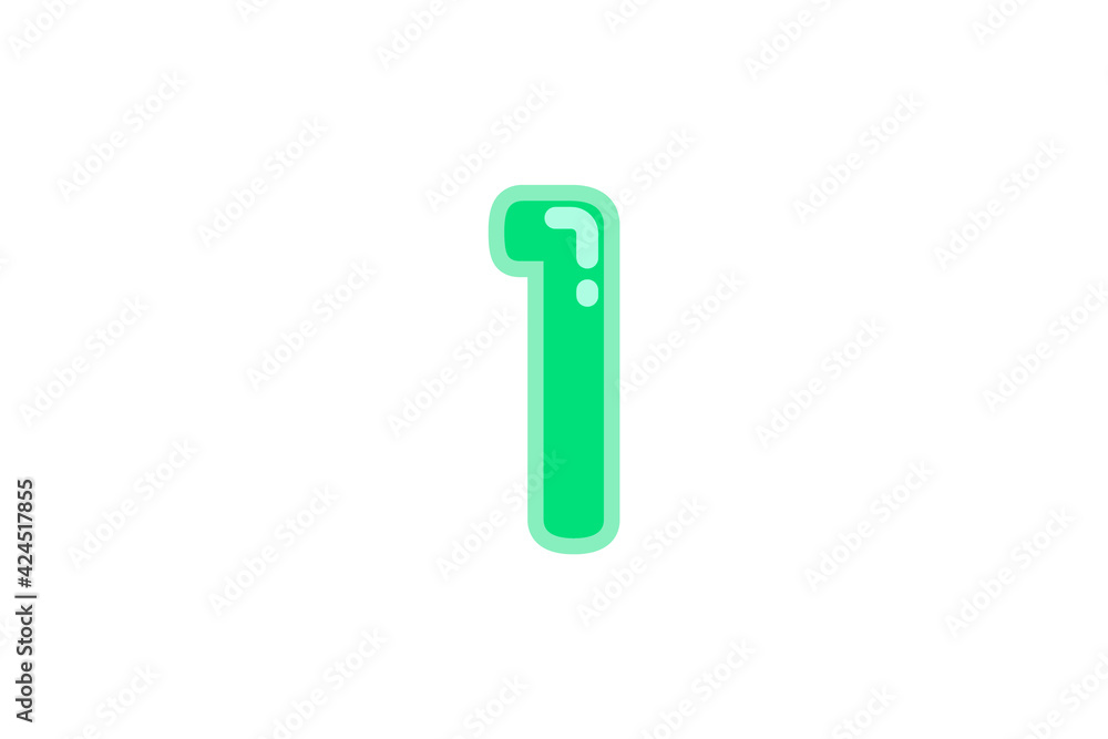 1 one number green vector jelly glossy bright typography for web holiday event 1 one number green vector jelly glossy bright typography for web holiday event