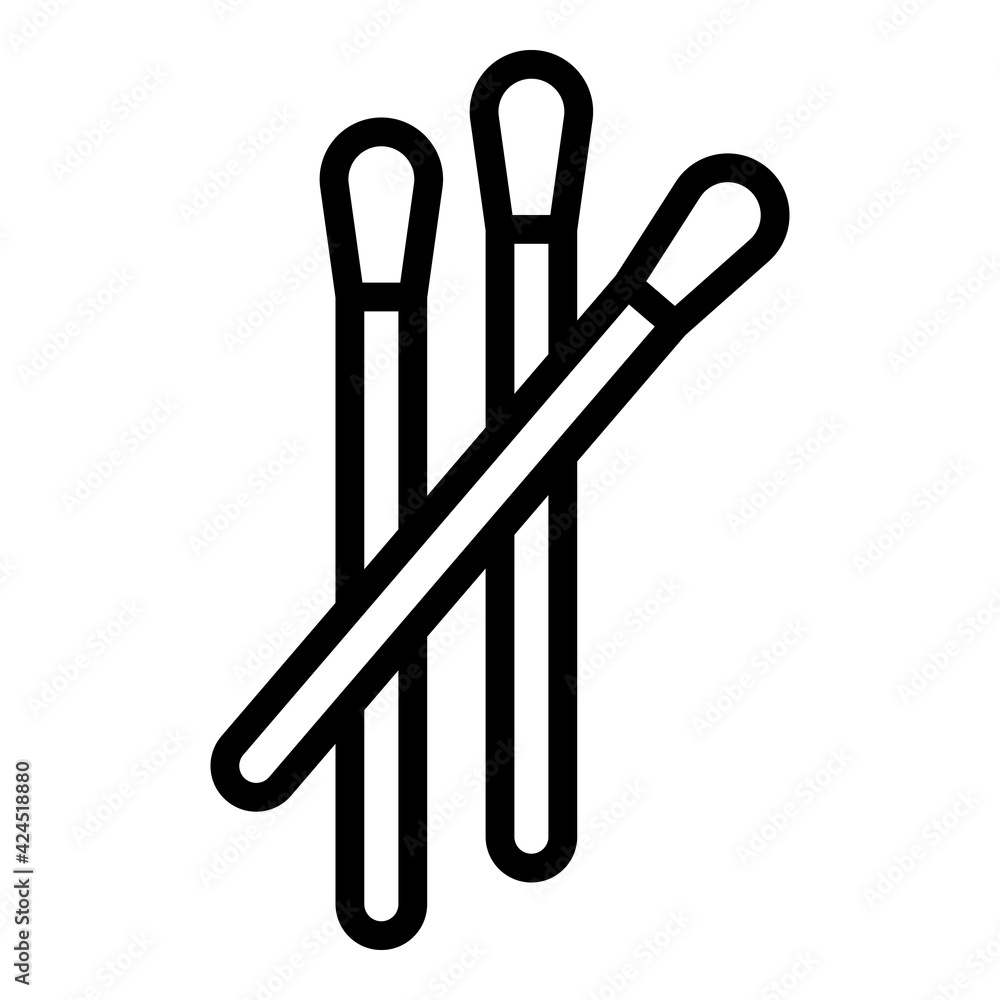 Covid test wood sticks icon. Outline Covid test wood sticks vector icon for web design isolated on white background Covid test wood sticks icon. Outline Covid test wood sticks vector icon for web design isolated on white background