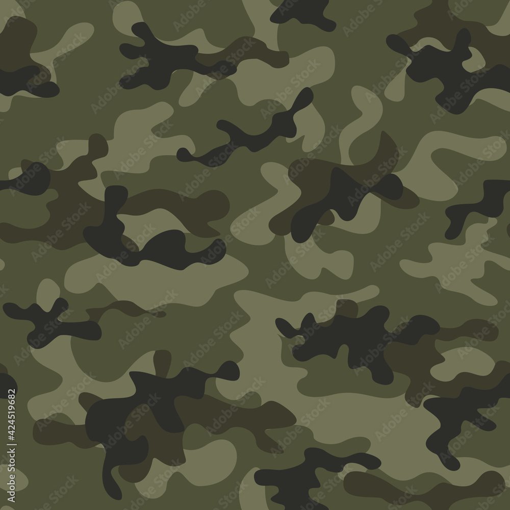 Khaki camouflage pattern seamless background. Army forest texture Khaki camouflage pattern seamless background. Army forest texture