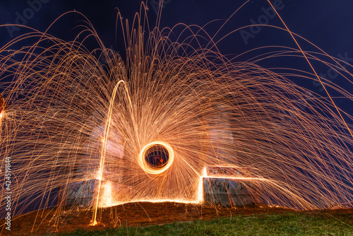 long exposure of burning metal voll