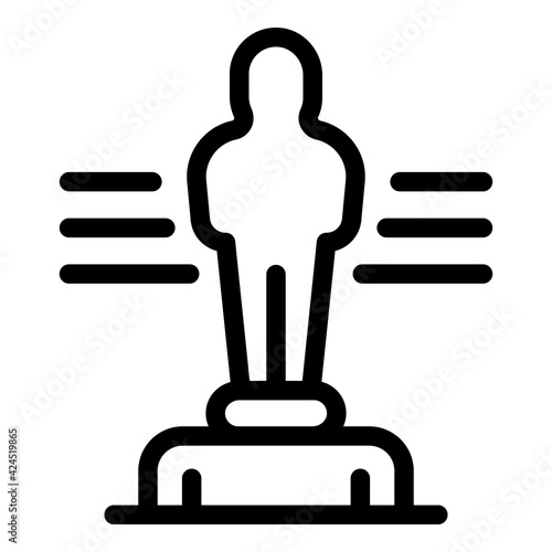 Ranking statuette icon. Outline Ranking statuette vector icon for web design isolated on white background