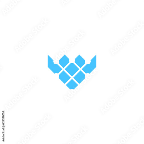 letter V with connection logo