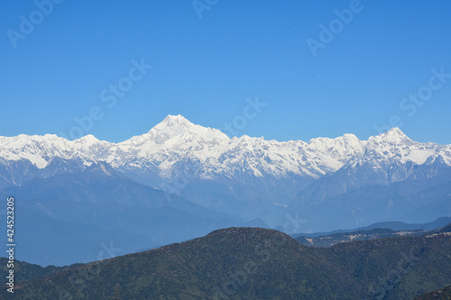 Majestic view of mount Kanchenjunga