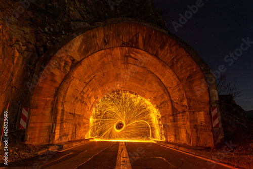 long exposure of burning metal voll