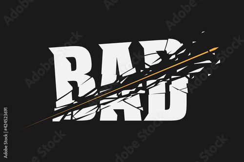Bad slogan illustration with bullet line