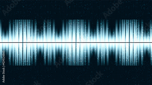 UltraSonic Sound Wave Background,technology and earthquake wave diagram concept,design for music studio and science,Vector Illustration.