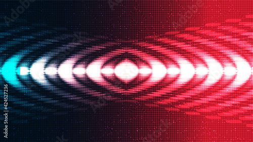 Super Digital Sound Wave Background,technology and earthquake wave diagram concept,design for music studio and science,Vector Illustration.
