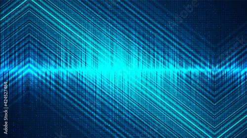 Light Digital Sound Wave Background,technology and earthquake wave diagram concept,design for music studio and science,Vector Illustration.