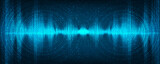 Equalizer Sound Wave on technology background,earthquake wave concept,design for music studio and science,Vector Illustration.