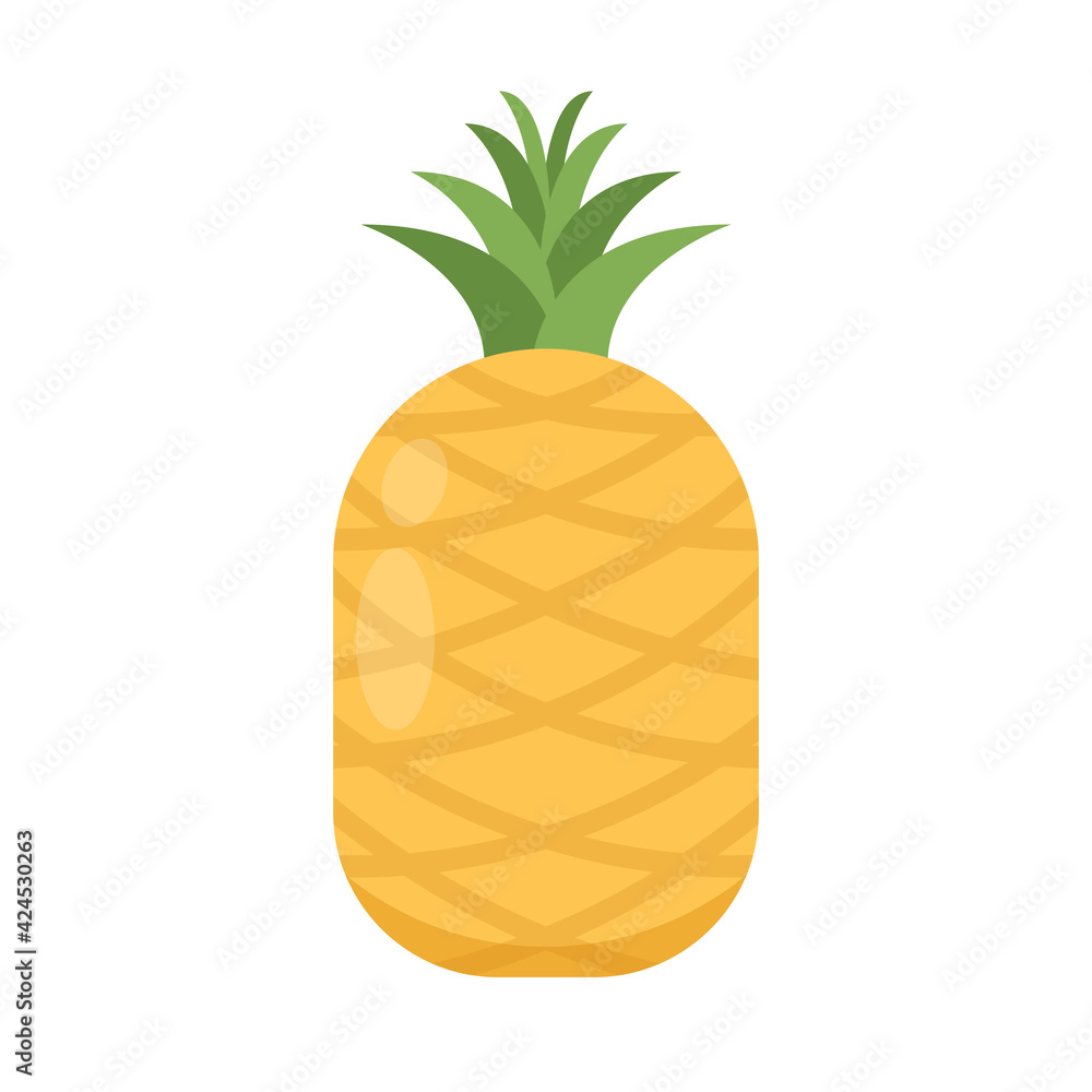 Pineapple vector. Pineapple on white background. Pineapple vector. Pineapple on white background.