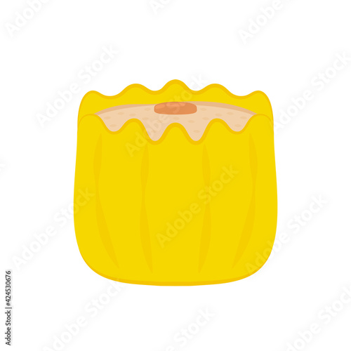 Shumai vector. Shumai on white background. Shumai is Chinese food.