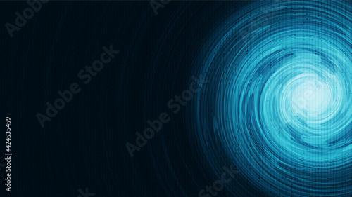 Light Spiral Technology on Future Background Hi-tech Digital and Communication Concept design Free Space For text in put Vector illustration.