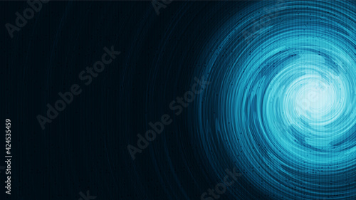 Light Spiral Technology on Future Background,Hi-tech Digital and Communication Concept design,Free Space For text in put,Vector illustration.