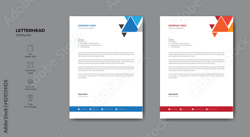 Modern company letterhead template for your project .