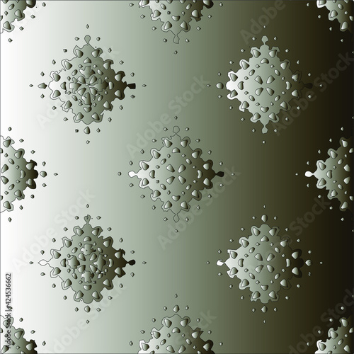  Pattern with a black-and-white gradient . Abstract metallic background