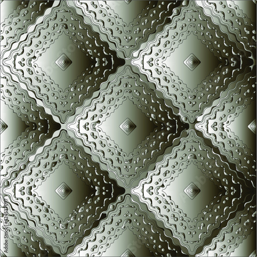  Pattern with a black-and-white gradient . Abstract metallic background