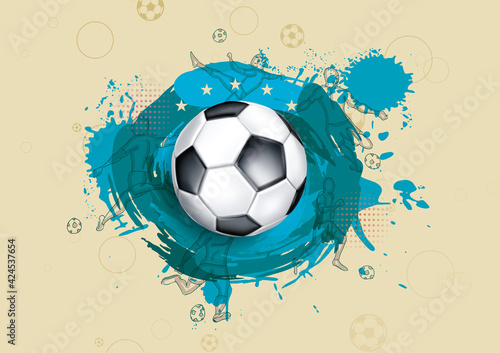 football 022. ball graphic design vector illustration. stylish background gradient