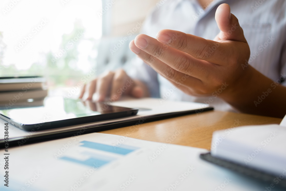 Startup business discussing in the office. business people working together. Startup Meeting Ideas communication concept Startup business discussing in the office. business people working together. Startup Meeting Ideas communication concept