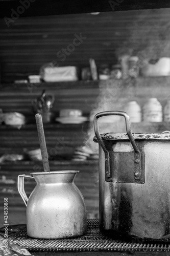 pots with chocolate