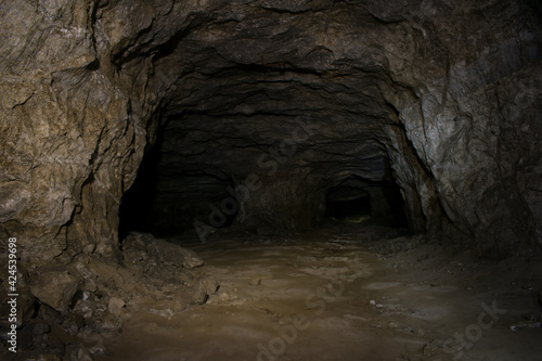 Abandoned gypsum mine in Donetsk region, Ukraine