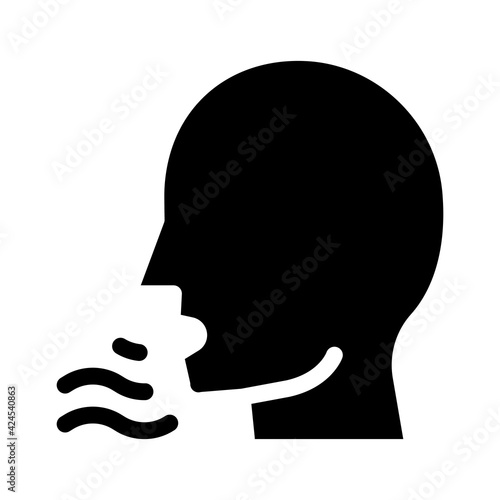 gasping human glyph icon vector. gasping human sign. isolated symbol illustration