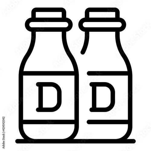 Vitamin drink icon. Outline vitamin drink vector icon for web design isolated on white background