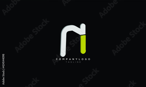NI IN N AND I Abstract initial monogram letter alphabet logo design