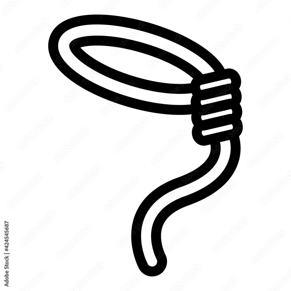 Lasso loop icon. Outline lasso loop vector icon for web design isolated on white background Lasso loop icon. Outline lasso loop vector icon for web design isolated on white background