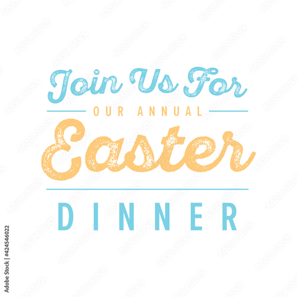Join Us For Easter Dinner, Easter Dinner Invitation, Trendy Easter Banner, Easter Church Service, Online Church Service, Vector Illustration Background Join Us For Easter Dinner, Easter Dinner Invitation, Trendy Easter Banner, Easter Church Service, Online Church Service, Vector Illustration Background
